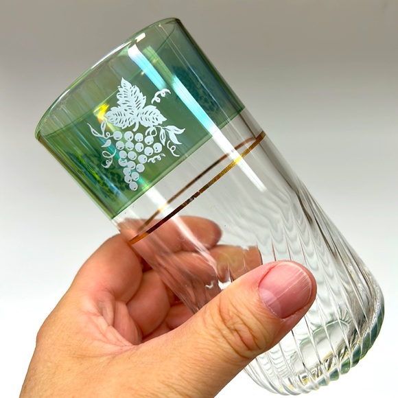 Vintage set on 6 Borgonovo Italy glass tumblers - Picture 5 of 10